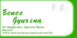 bence gyurina business card